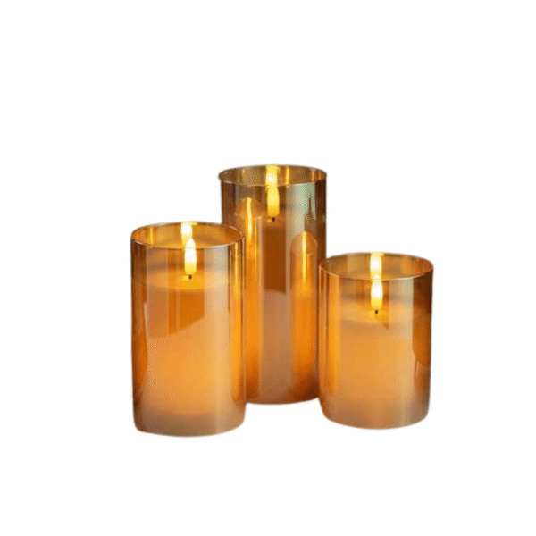 Candle 3 in 1琥珀色，摇摆，遥控 三件套