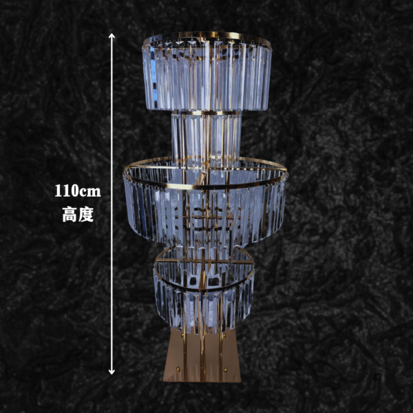 Glass Cystal Stand | Gold