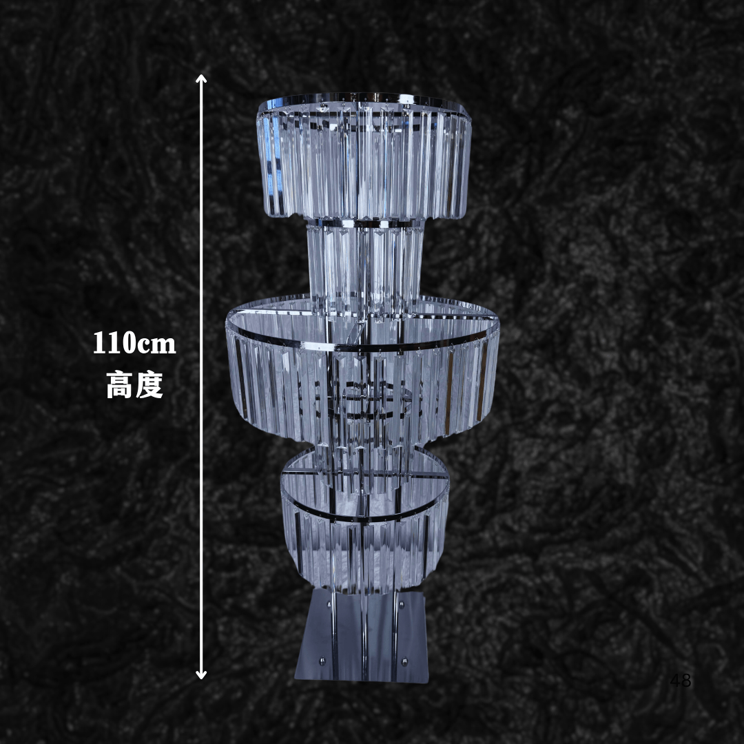 Glass Cystal Stand | Silver