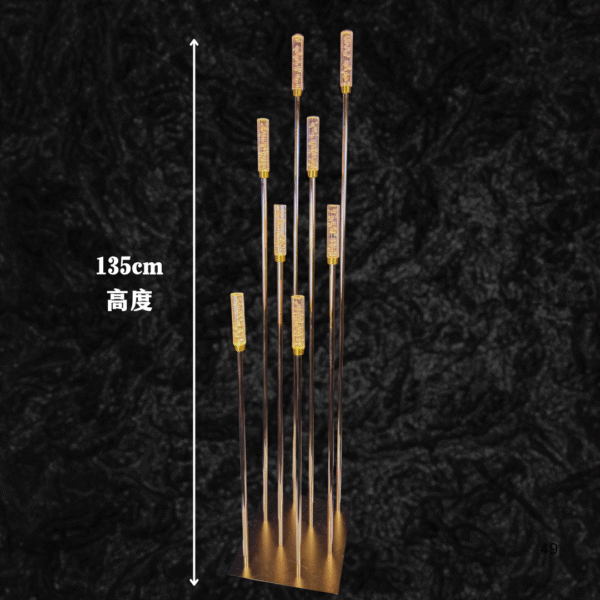 8 head Acrylic LightGold + Warm Light