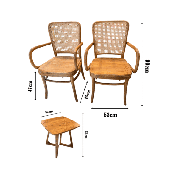 Oriental Chair SetRattan 1+1+Table