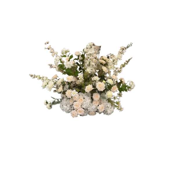 Flower Bushes Champagne + White