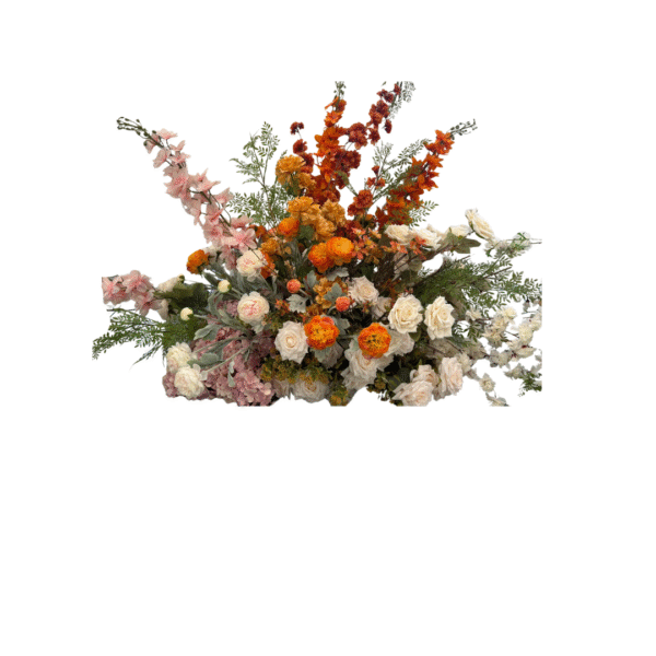 Flower Bushes Pink + Orange + White