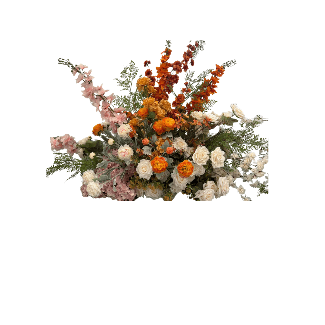 Flower Bushes Champagne + White