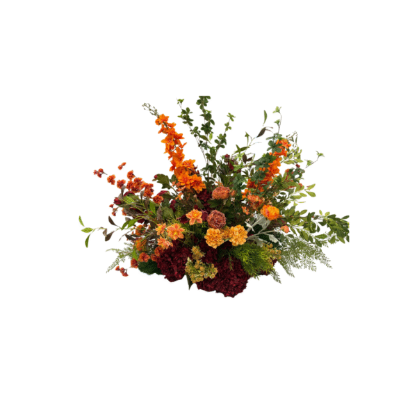 Flower Bushes Red + Orange