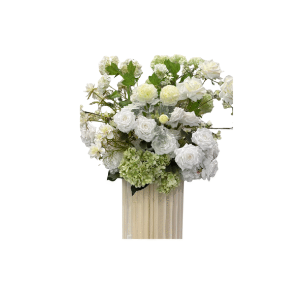 Pedestal FlowerWhite + Green